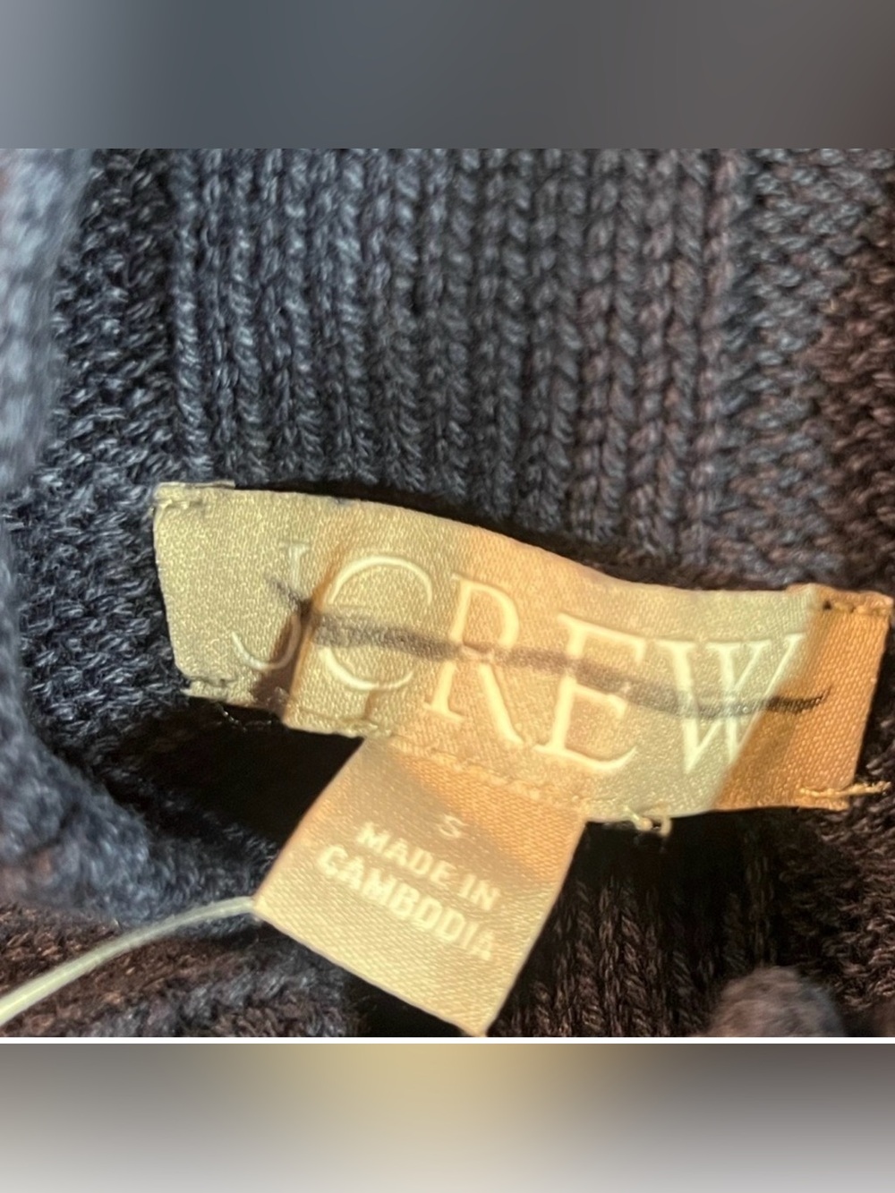 J.Crew knit Ribbed cotton mockneck sweater in navy - Picture 11 of 11
